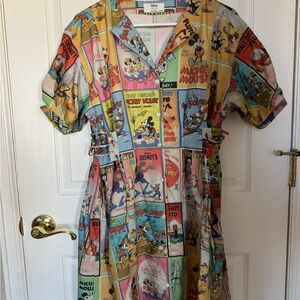 DisneyXMoussy Multicolor Comic Print dress
